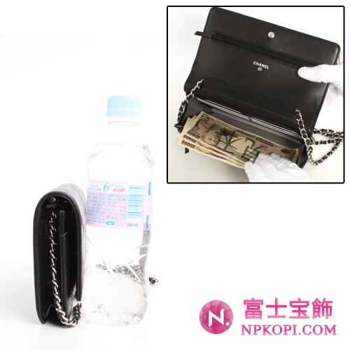 シャネル CHANEL カメリア ラムスキン ショルダーバッグ ブラック＆シルバー A47421AAZXCV